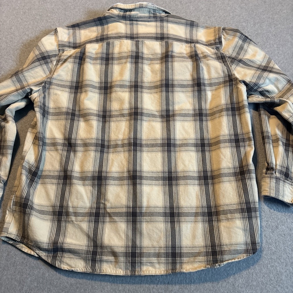 Carhartt Long Sleeve Button Up Heavy Weight Plaid Tan Mens XL Original Fit READ - Picture 11 of 15